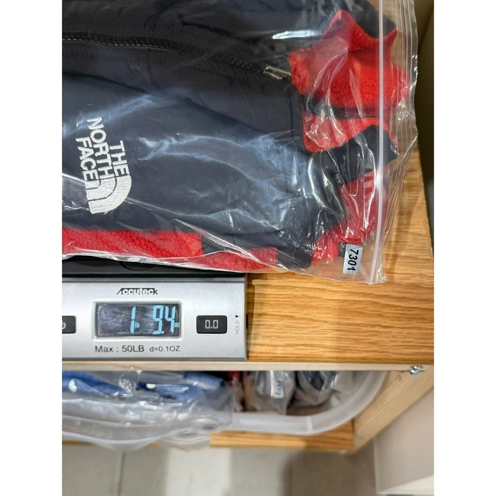The North Face Denali Fleece Jacket Mens Medium Red Black Polartec Zip Up